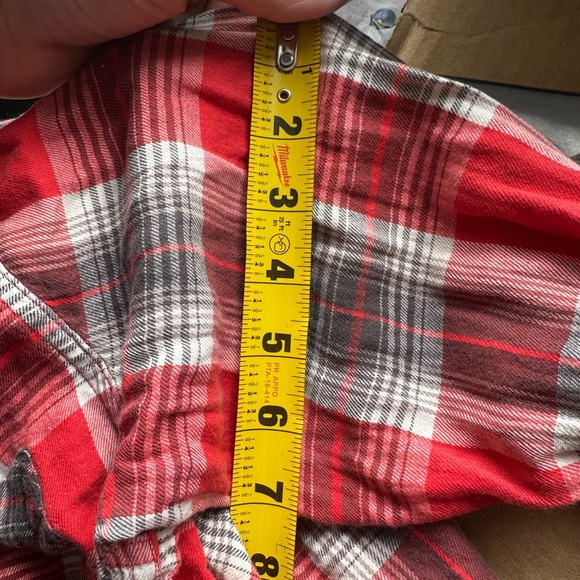 Denim & Supply Ralph Lauren shirt Flannel plaid red M blouse comfort boyfriend - Picture 13 of 13